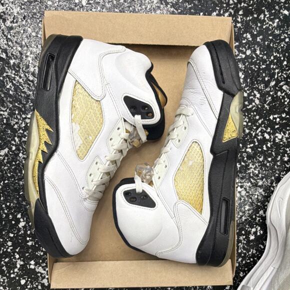 Jordan Air Jordan 5 Retro Olympic White Black Gold Men\'s Sneakers 2016 136027-1… main image 6